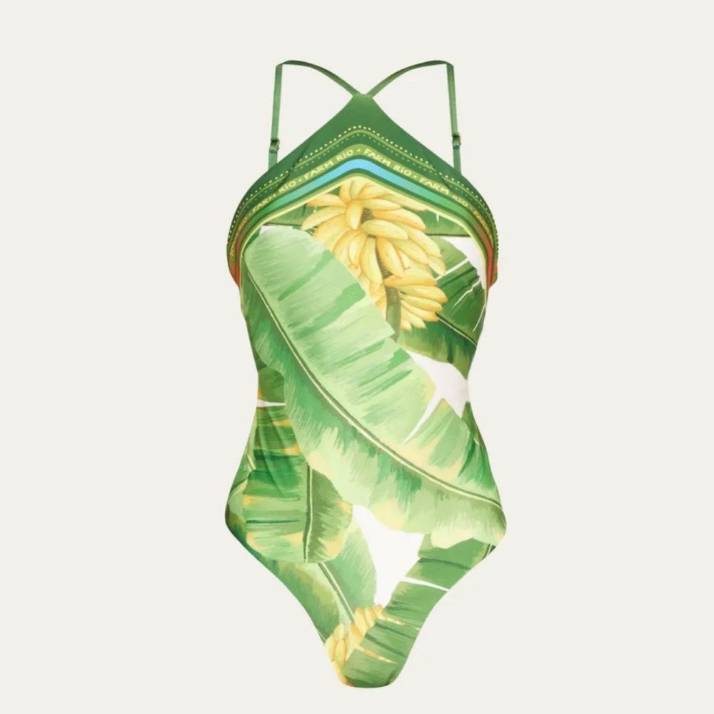Farm Rio Fresh Forest One Piece Swimsuit - Picture 1 of 10